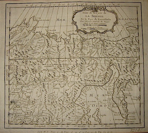 Bellin Jacques-Nicolas (1703-1772) Suite de la carte de la Siberie et le Pays de Kamtschatka... 1750 ca. Parigi 